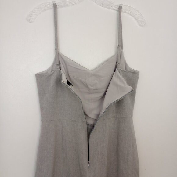 Banana Republic Grey Stretch Sheath Spaghetti Strap Dress - Picture 5 of 9